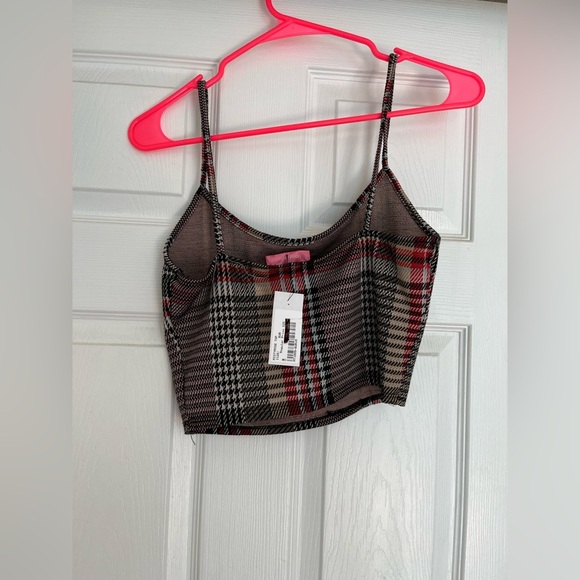 Plaid Women's Crop Halter Top size Medium - Picture 6 of 9